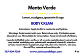 Menta Verde Body Cream 4 oz